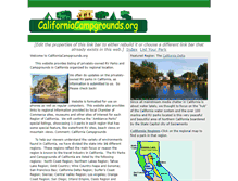 Tablet Screenshot of californiacampgrounds.org